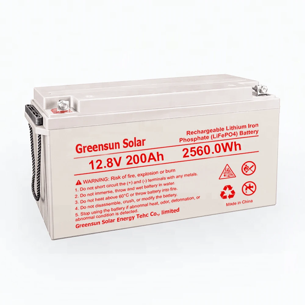 Greensun LiFePO4 12volt 200ah batteries pack battery 12v lithium for solar home system