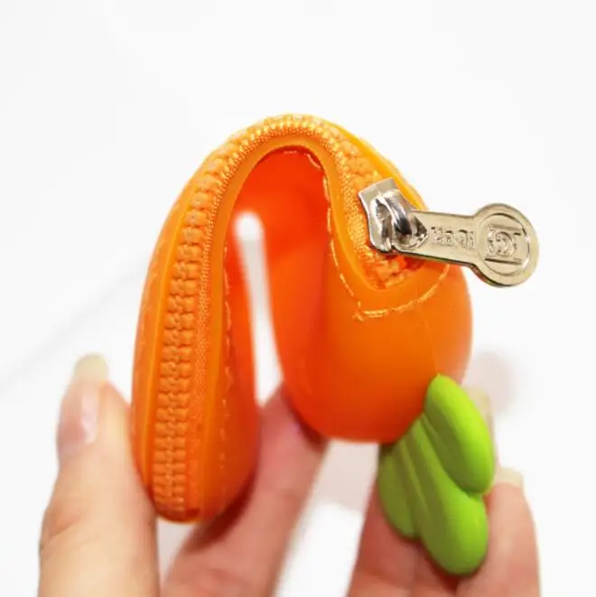 Source Wholesale women wallets fashion carrot coin purse key chain wallet  on m.