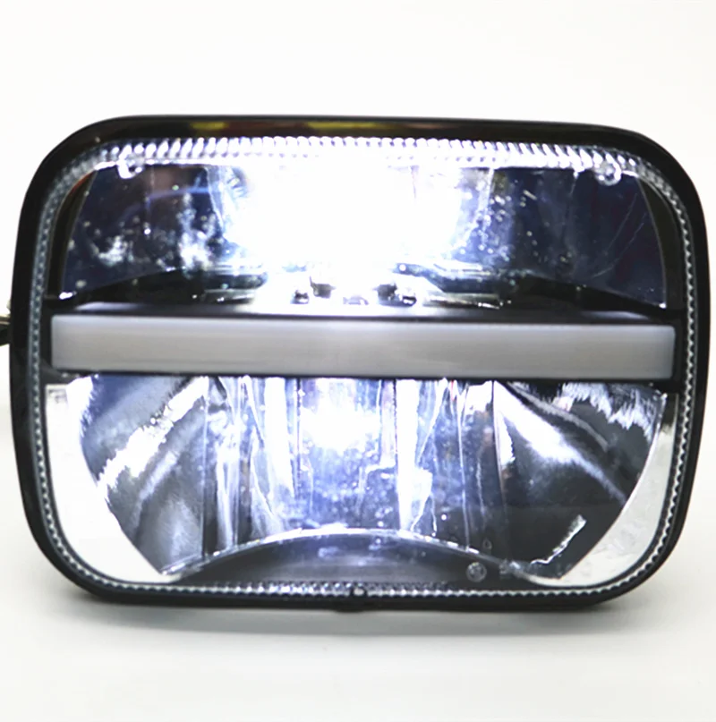 Popular Offroad Front Headlamp DRL Turn signal 5x7 square Headlight Bulb 7 Inch Rectangular Led Truck Light for Jeep Cherokee XJ