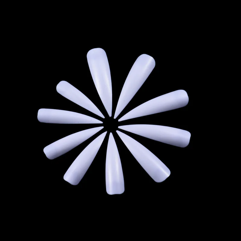 Оптовая продажа 500 шт. длинные искусственные натуральные Типсы для ногтей из АБС-пластика с полным