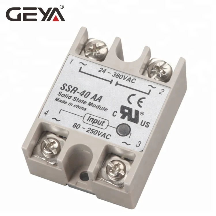 Solid State Relay SSR-40AA 40A AC Relais 80-250V TO 24-380VAC AC Fad~il