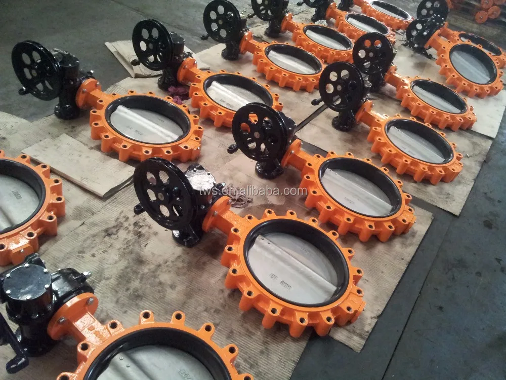 DN400 Lug butterfly Valve Gearbox With Chain Wheel
