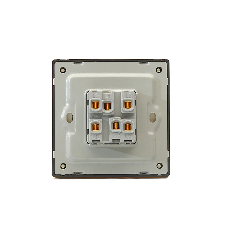 Wholesale Wood Grain Color 86*86mm Electric Switches and Sockets Wall Plate 10A Gang Electric Wall Switches for Home