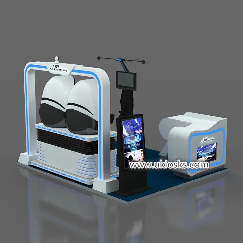 Attractive Retail 3d VR Experience Kiosk for Shopping Mall Modern Experience Counter VR Counter Display Stand Idea for Sale