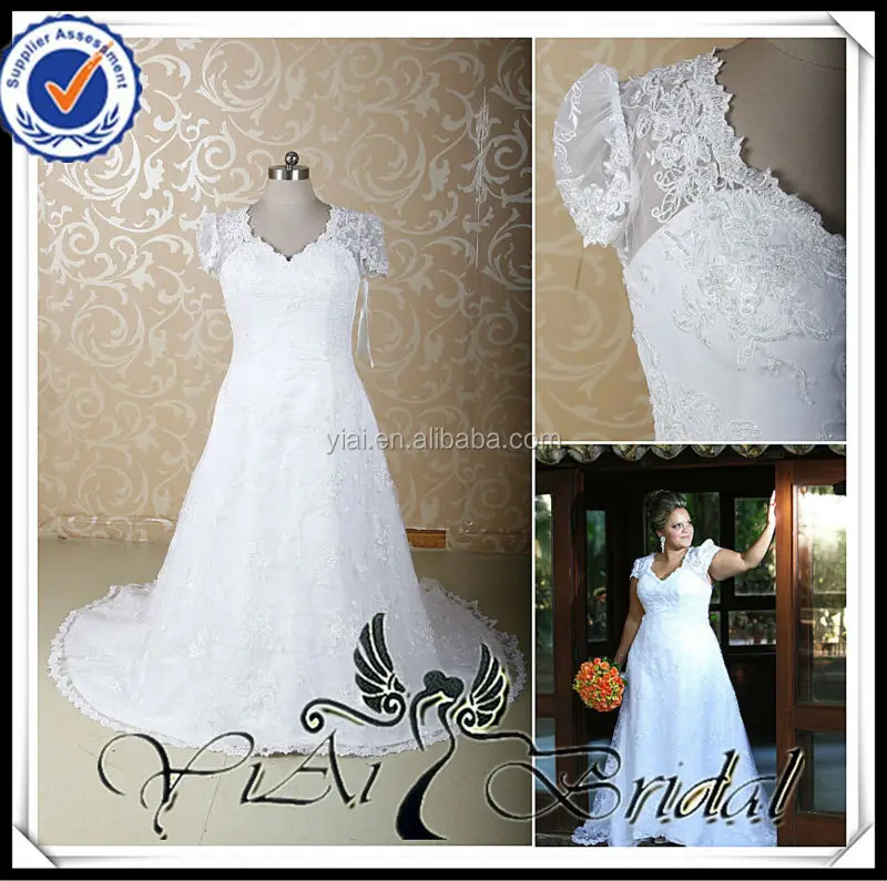 Jane Austen mount udsende Rsw564 Plus Size Patterns Puff Sleeve Lace Wedding Dresses For Fat Woman -  Buy Wedding Dresses For Fat Woman,Plus Size Wedding Dress Patterns,Plus  Size Wedding Dress Product on Alibaba.com
