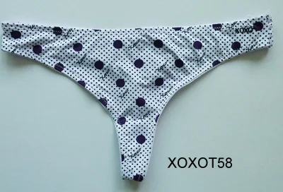 Sexy Ladies' G-string Thong T-back with Nylon High Quality Print for Xoxo Brand