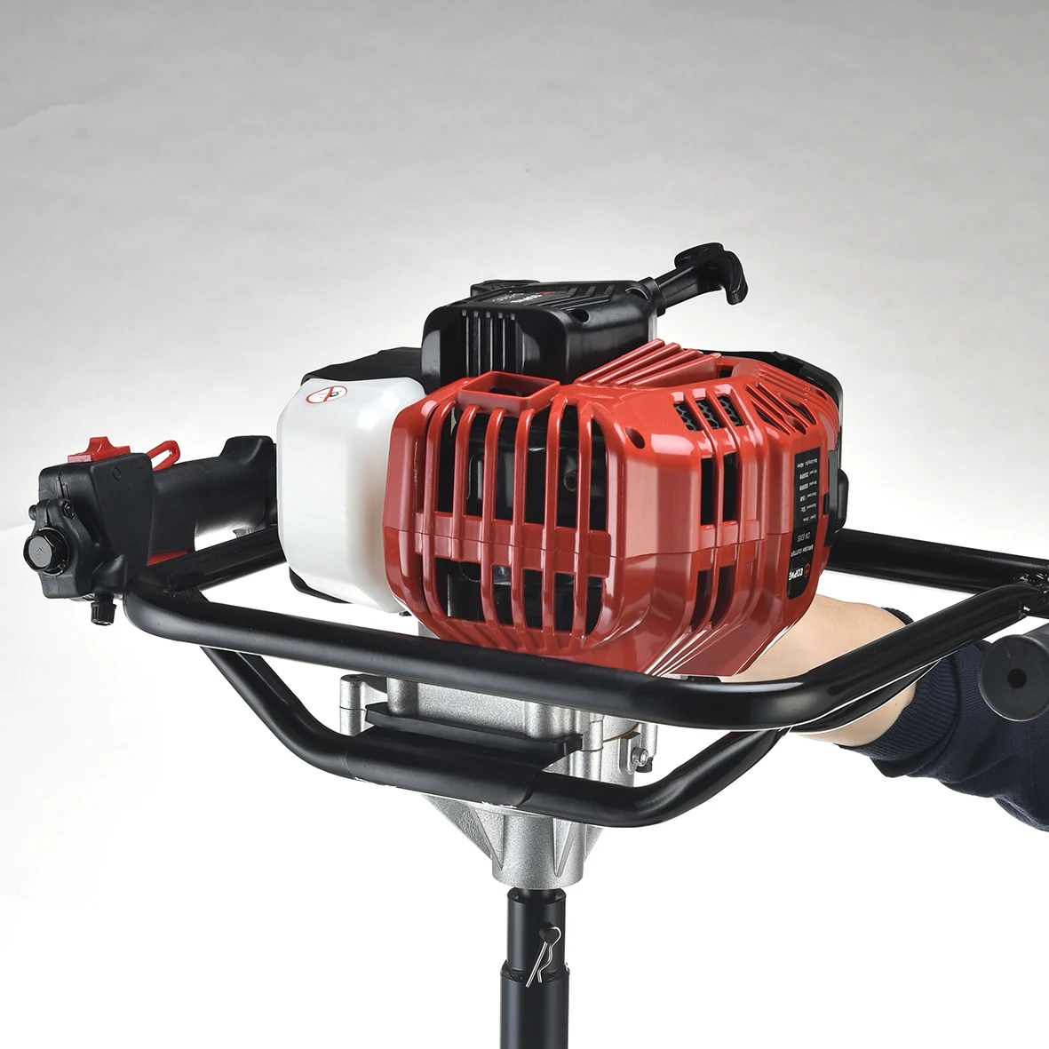 
 Новый 52cc бензиновая приведенный в действие газом земляной бур экскаватор для отверстия расточной земляного бура, 3 бита, 2-х тактный пост отверстие экскаватор земли, земельный шнек сверлы  