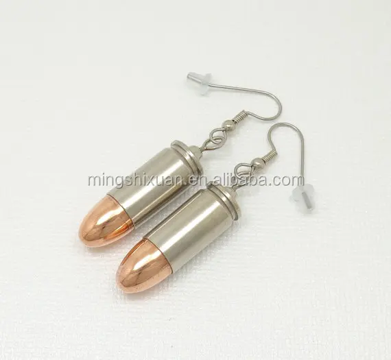 real bullet earrings