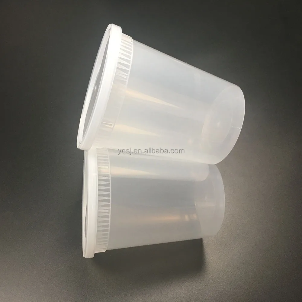 900 мл/32 унции прозрачные круглые одноразовые пластиковые контейнеры для хранения пищевых продуктов/чашки/контейнер с крышкой