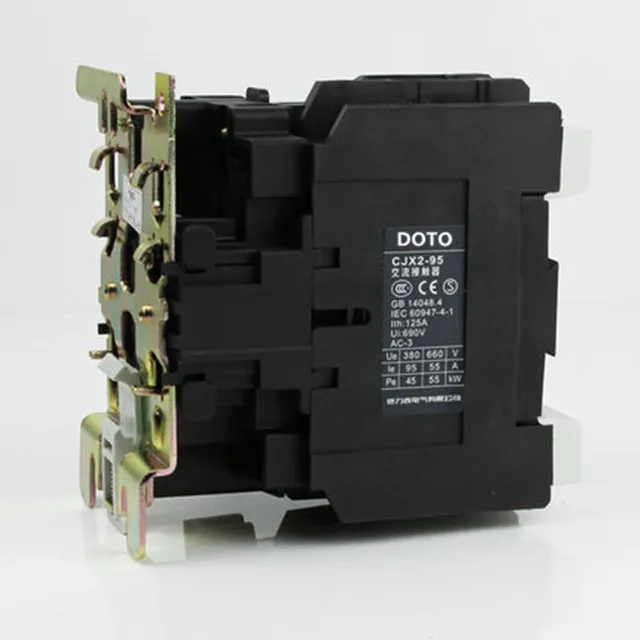 Contacteur électrique CJX2-9511 95A - Bobine 220V AC, Contacts En Alliage D'argent - Pour Applications Industrielles Et Distribution D'énergie