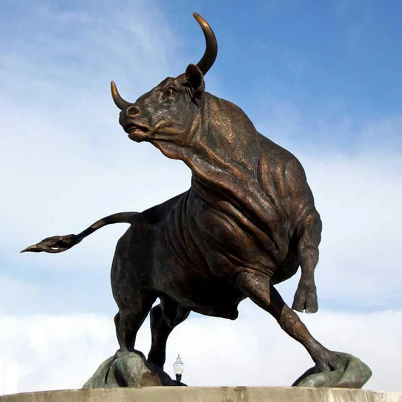 株式市場Raging Bull Statue#xA0;#x2013;#xA0;真鍮