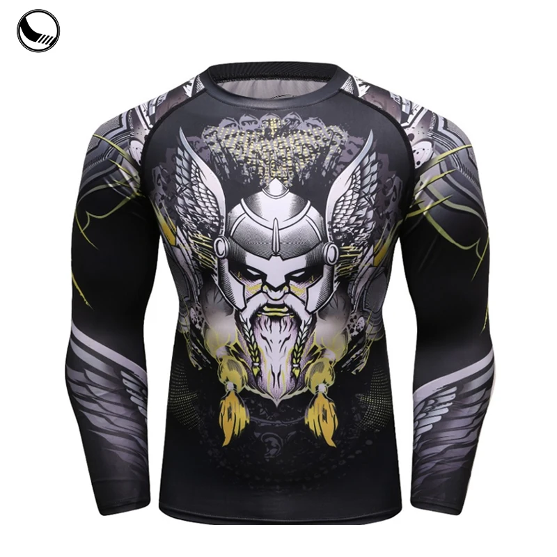 Wholesale Bjj Spandex Custom Print Rash Guard