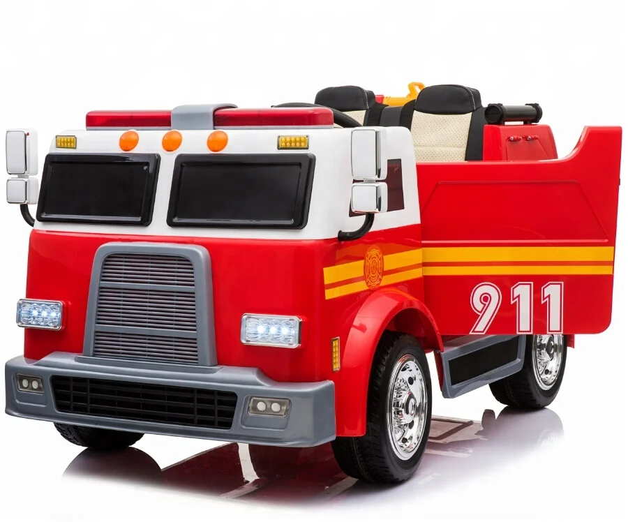 battery powered ride on firetruck