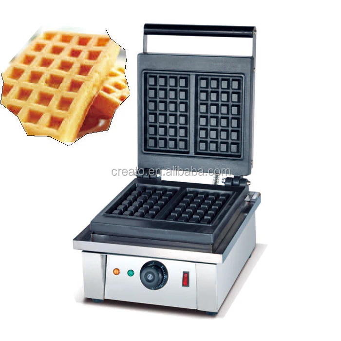Electric Belgian Style Square Shape Thick Rotary Waffle Maker for Hotel Use