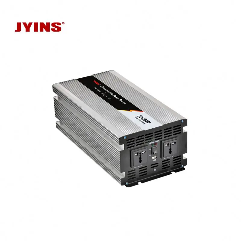 2000W UPS Hrein sinusþróun Rafvandviður með einfasi úttak