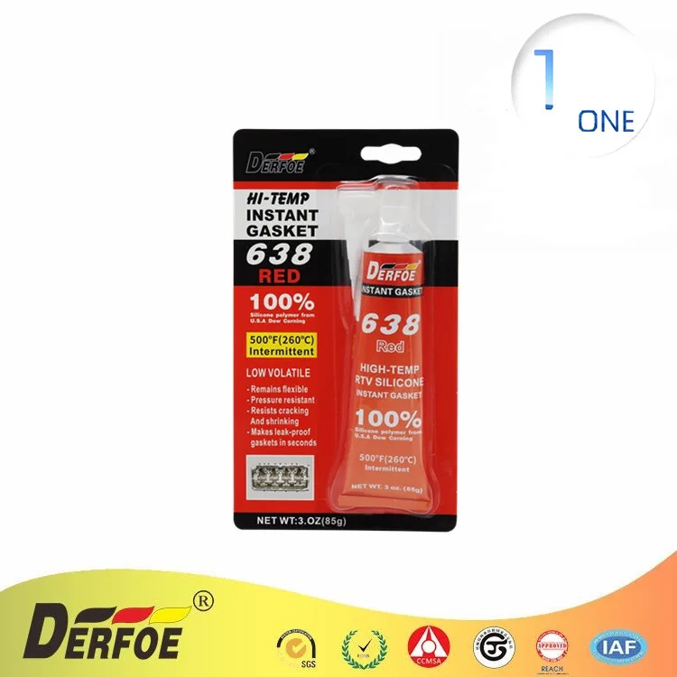 2022 High Quality Dry Time Fast Neutral Hi-Temp RTV Silicone Gasket Maker 638
