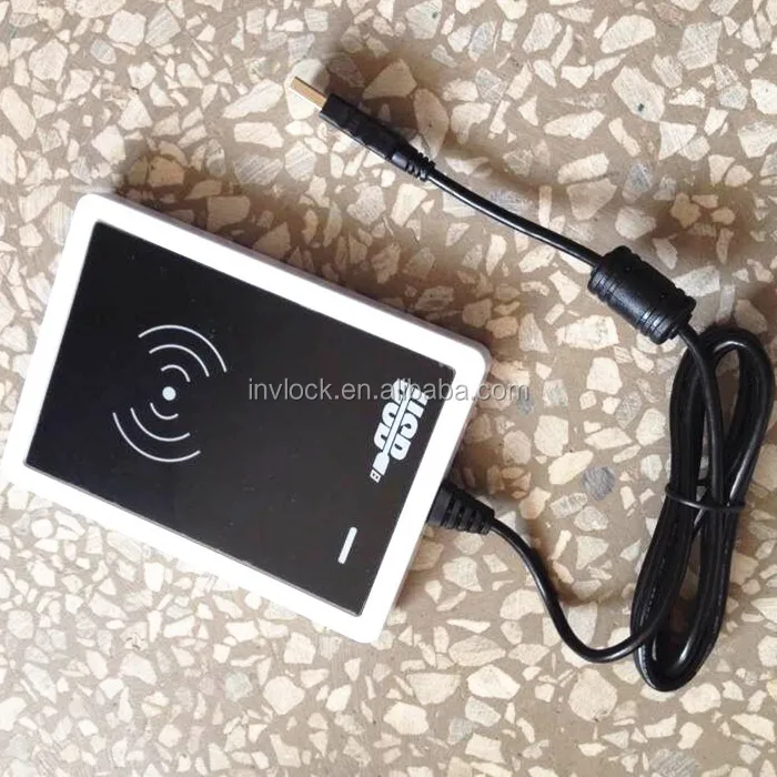 Hotel Reception Programmer with Card Encoder Front Desk Card Reader and Writer Plastic Material Frequency 13.56MHz and 125kHz