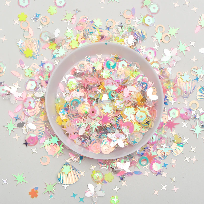 Mix Color Size Glitter Letter Flakes Sequins Face Nail Art Decoration Loose Sequin Paillette Scrapbook Material for DIY Crafts