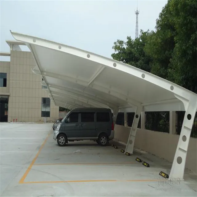 Steel Structure Tensile Membrane Structure Car Parking Shed Roof Design