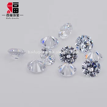 AAAAA no MOQ round brilliant Fake diamond very shinning white cubic zirconia