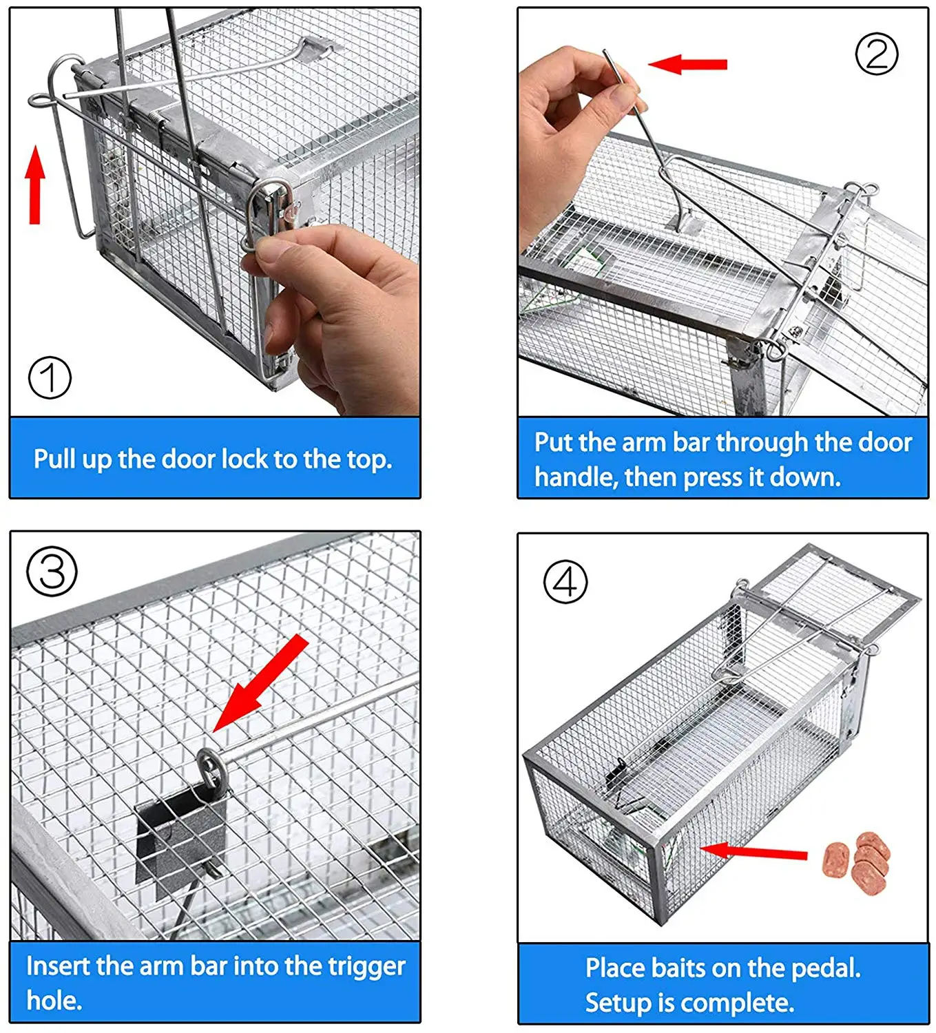 Automatic Multi Catch Animal Cage Humane Mouse Cage Trap That Work ...