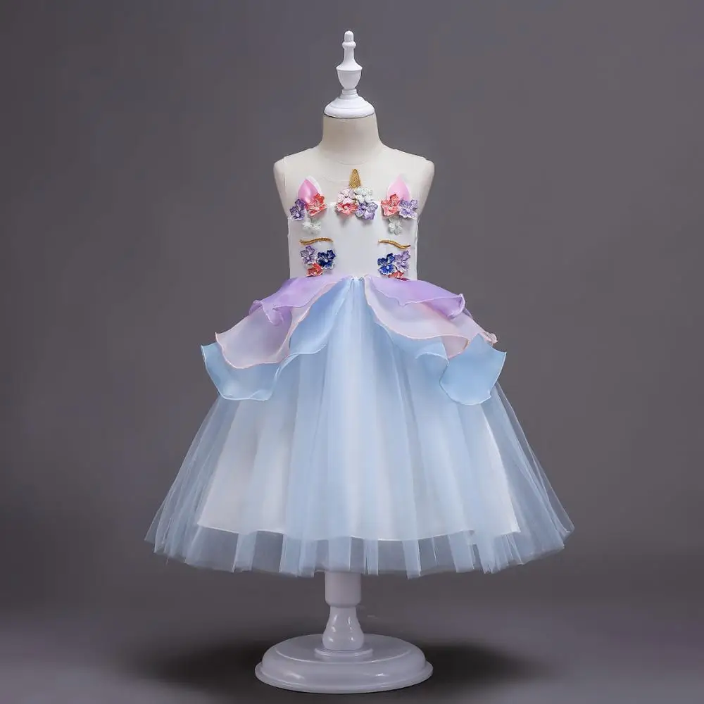 Персонализированные вечерние для девочек праздничное платье Свадьбы Фиолетовый Тюль Кружево