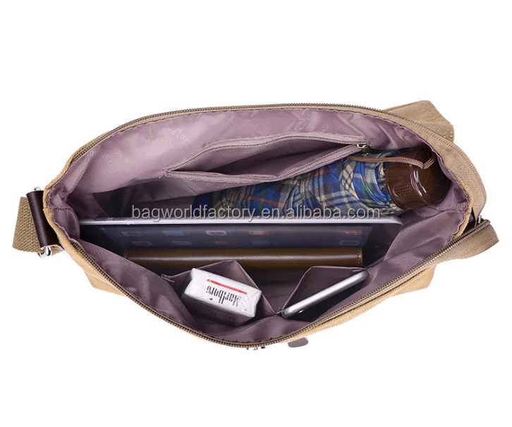 Мужская стильная сумка-мессенджер через плечо из вощеной хлопчатобумажной ткани для ноутбука