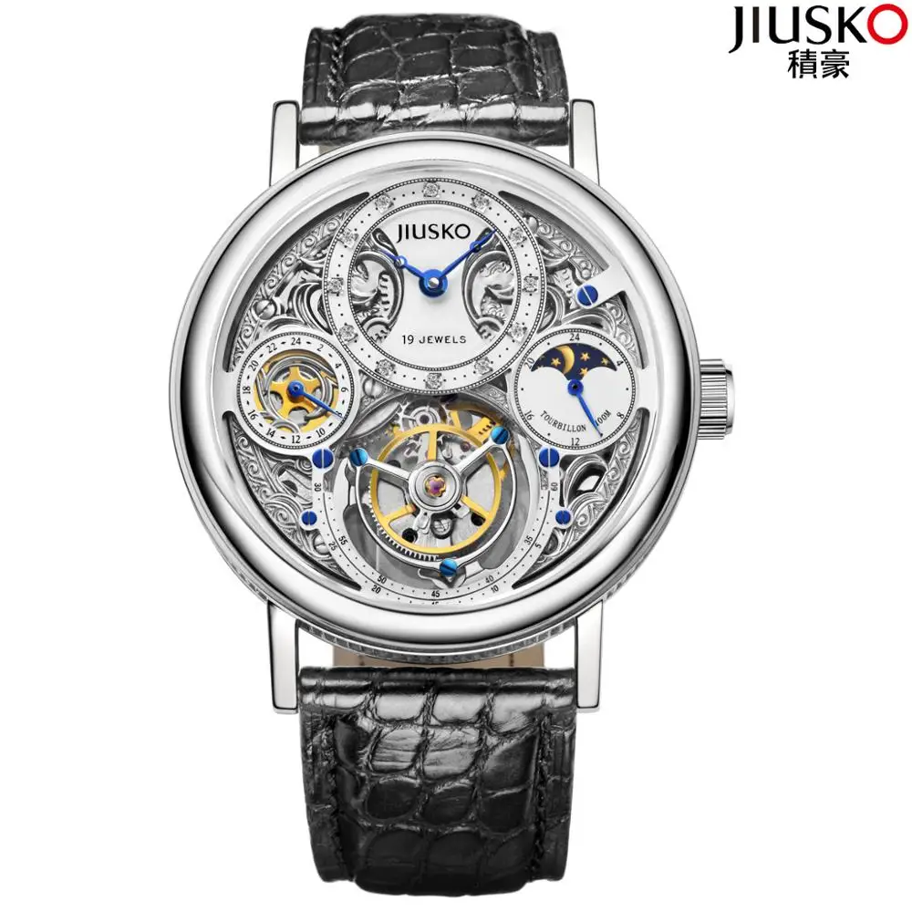 High End Tourbillon Movement Skeleton Automatic Mechanical Watches Tourbillion Watch