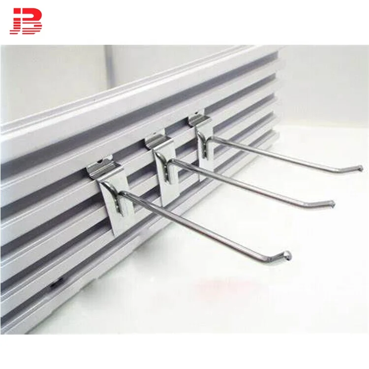 Black / white decorative single-sided slat wall shelf aluminum slatwall display panels