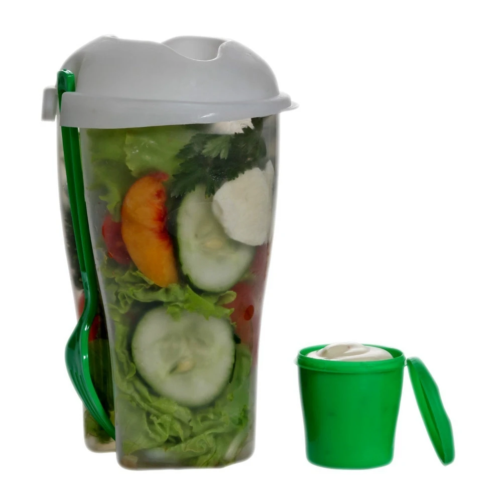 fresh salad container serving cup shaker