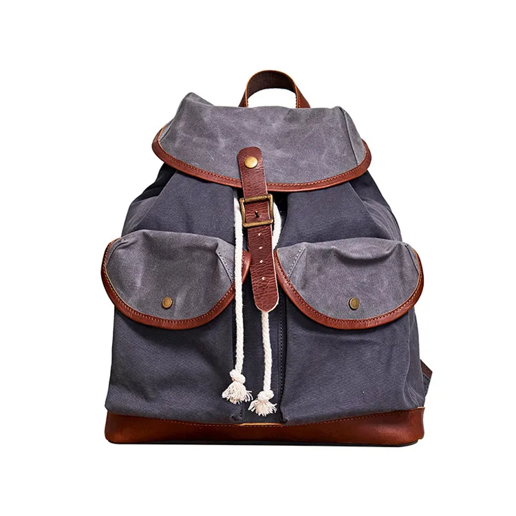 Vintage Soft Canvas Trendy Outdoor Backpack  School Bags For Men