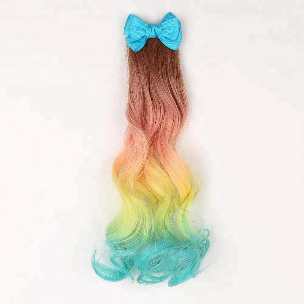 Noeud à Cheveux Licorne Pour Fille - Taille Moyenne, Tissu, Multi