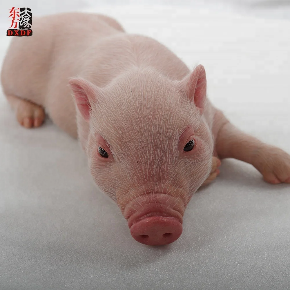 Simulation Unique Gifts Realistic Animal MINI Pigs Silicone Figure