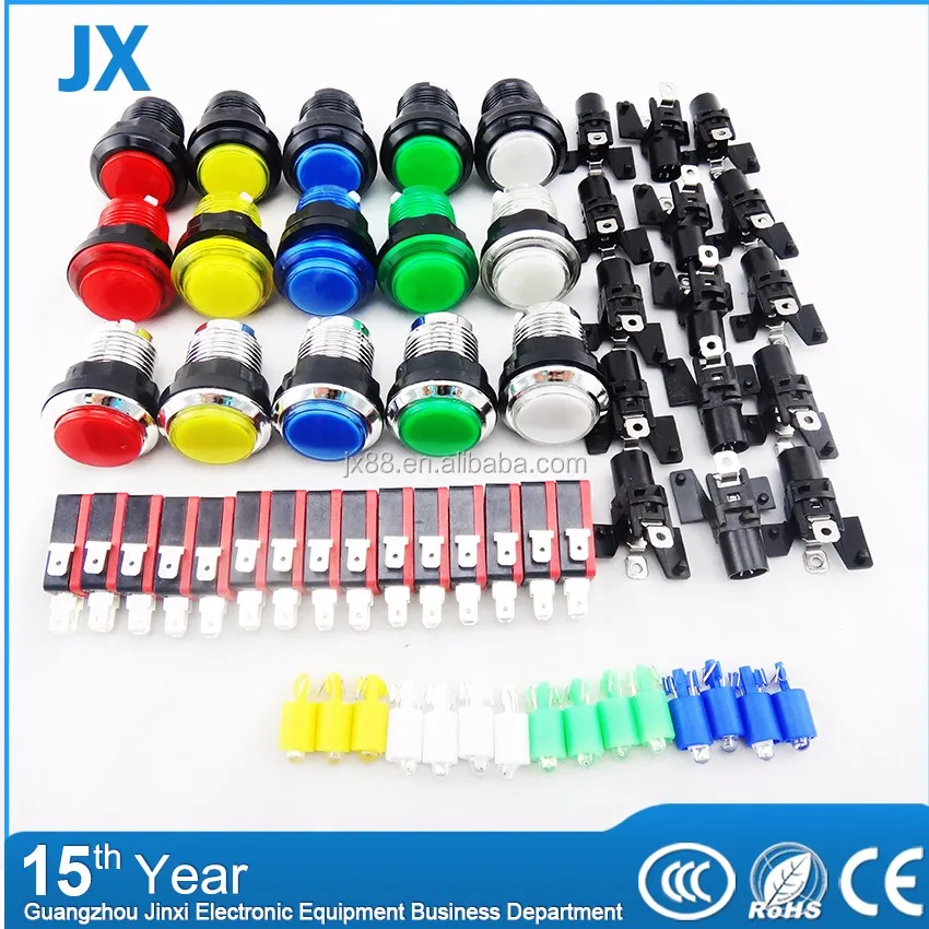 All Size Arcade Push Led Buttons Momentary Game Machine