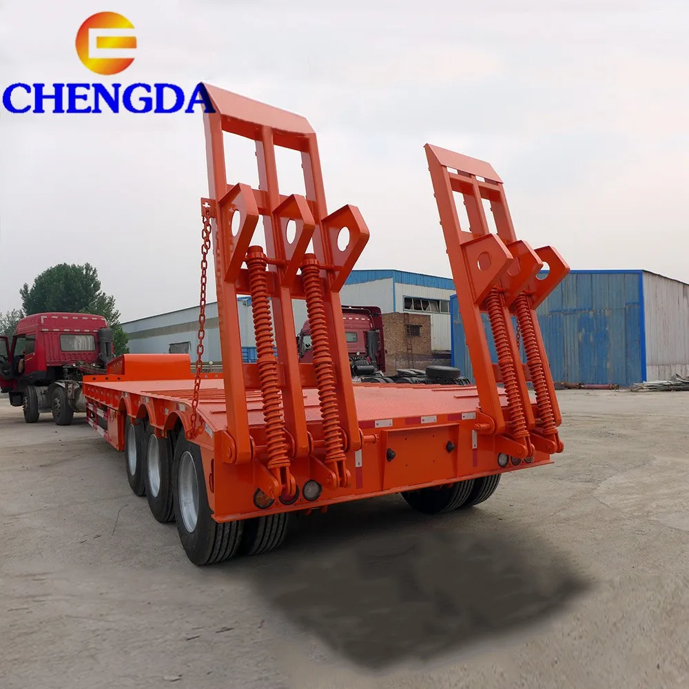 3 Axles Second Hand Low Boy Lowbed Used Low Bed Trailer
