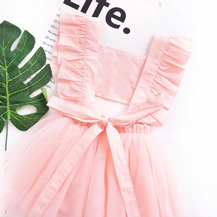 Комбинация для девочек спинки платье без рукавов Голый живот Летнее бальное платье