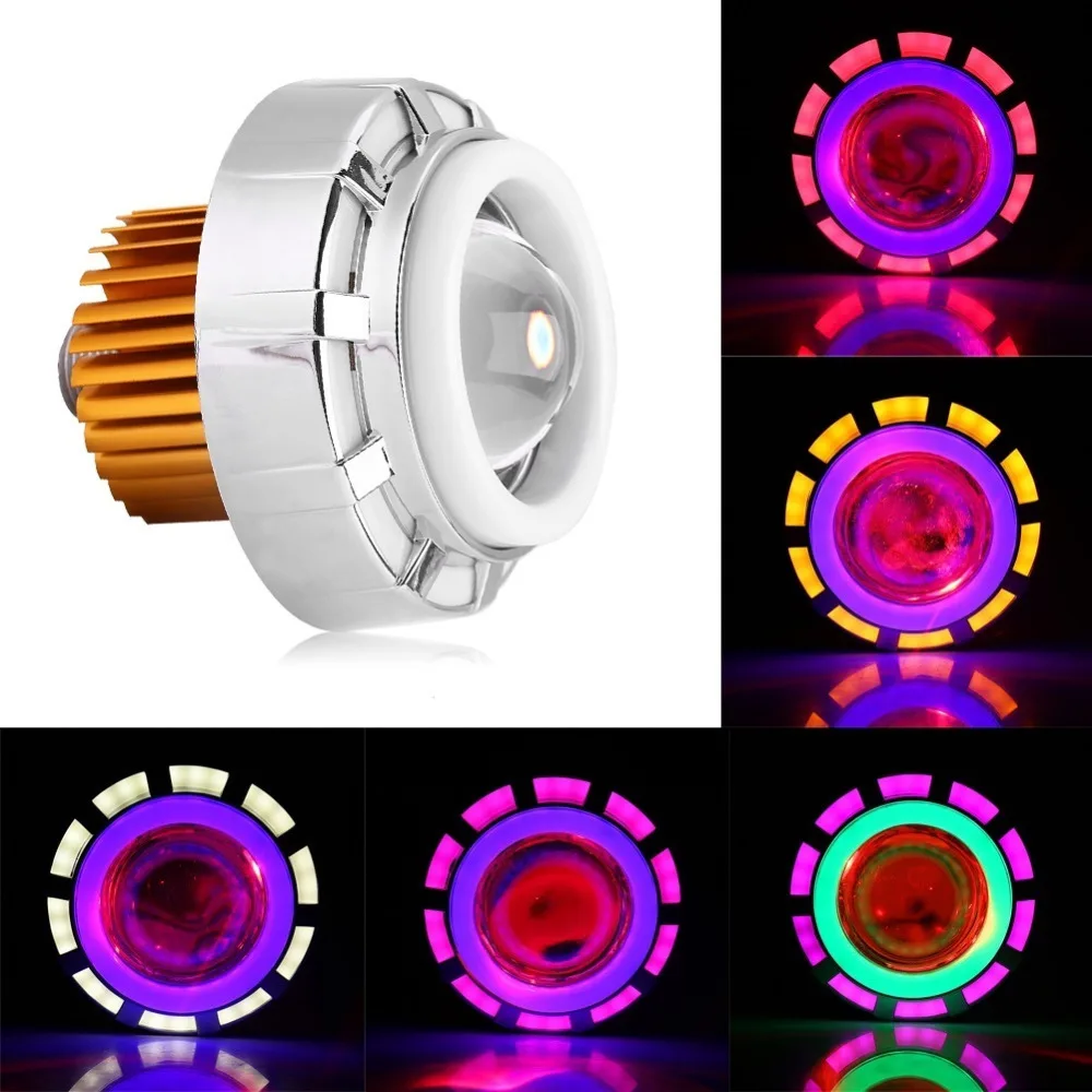 
 10 Вт светодиодные фары «ангельские глазки», «дьявольские глазки», мотоциклетные фары, дальний и ближний свет, стробоскоп, моторная фара для велосипеда  