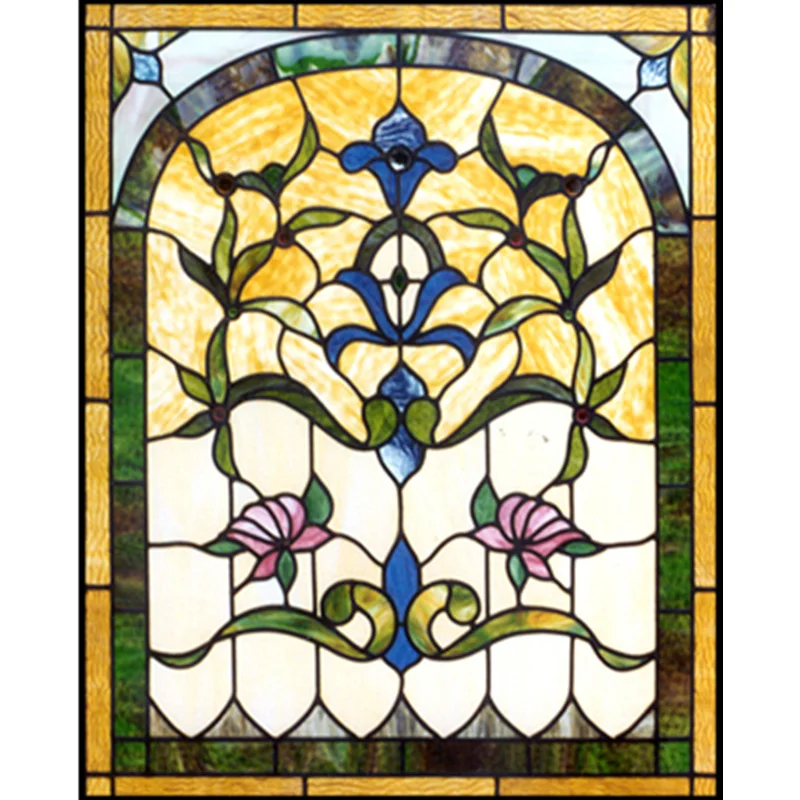 Sunflowers Stained Glass by Vitree, Designer Italian Stained Glasses