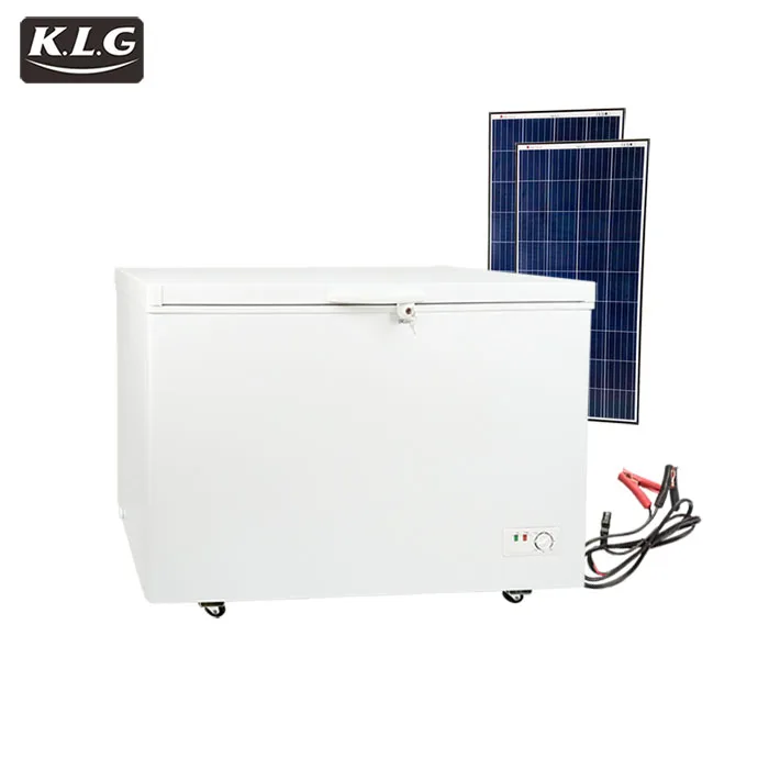 200L Single Hard Top Open Door 12v DC Deep Freezer Work with Solar Panel and Battery
