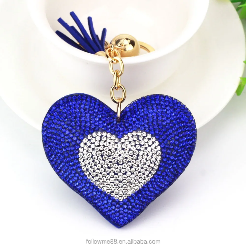 Alibaba Diamond Heart Keychain Diamond Shaped Keychain 2025