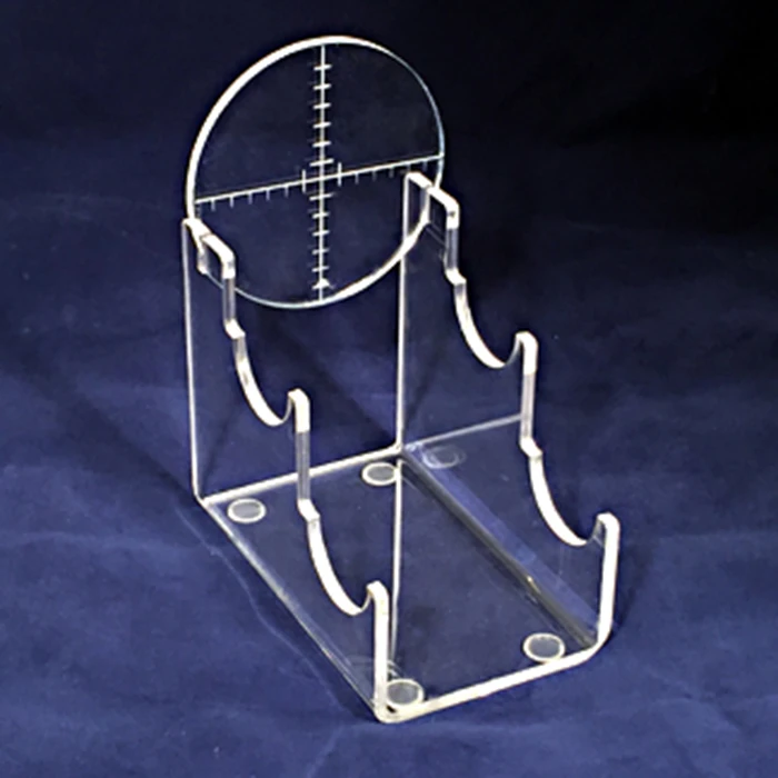 Desktop Clear Cover and Black Base Acrylic Lightsaber Collectables Display Box With Two Supports