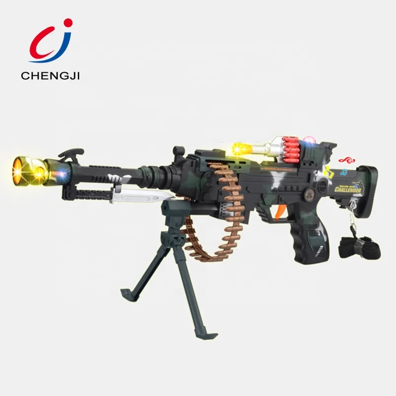 Rifle Brinquedo Precisão Sniper Mira A Lazer Nerf Luzes Som em