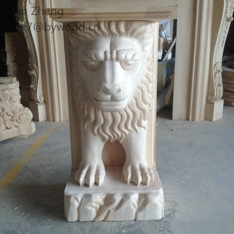 無垢材の彫刻動物の木コーベルライオン木柱| Alibaba.com