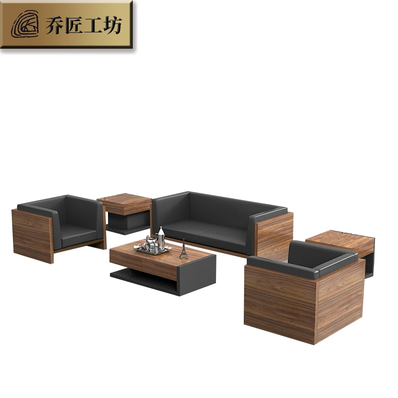 Коммерческая мебель 3-местный диван-кровать из дерева приема офиса диван-кровать