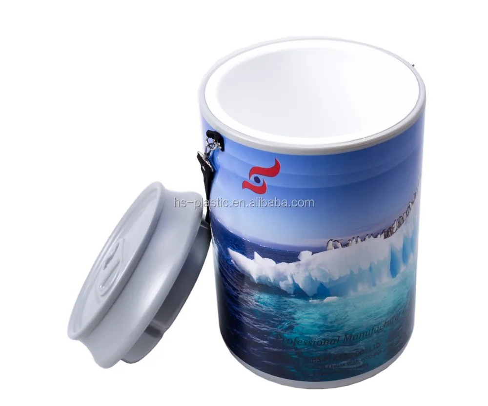 Hs Plastic Bcan Shaped Cooler Box For Plastic Ice Bucket Camping Chill