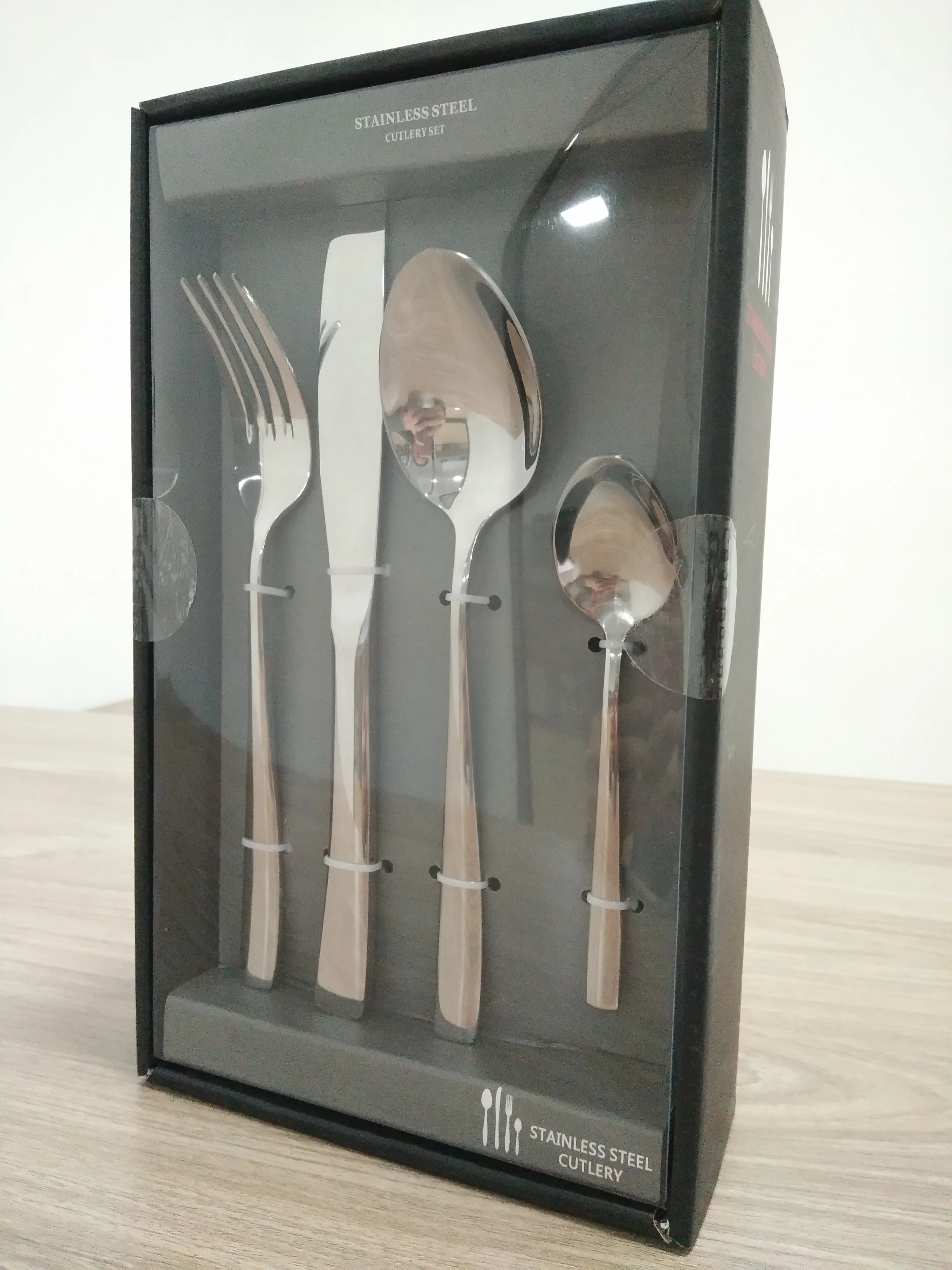 16/24  Pcs Luxury Silverware Stainless Steel Cutlery Set Silver Flatware for Restaurant Hotel