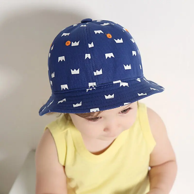 Baby Children Girls Boys Sun Hat Little Boys Sun Caps Cotton Outdoor Beach Bucket Caps JL445