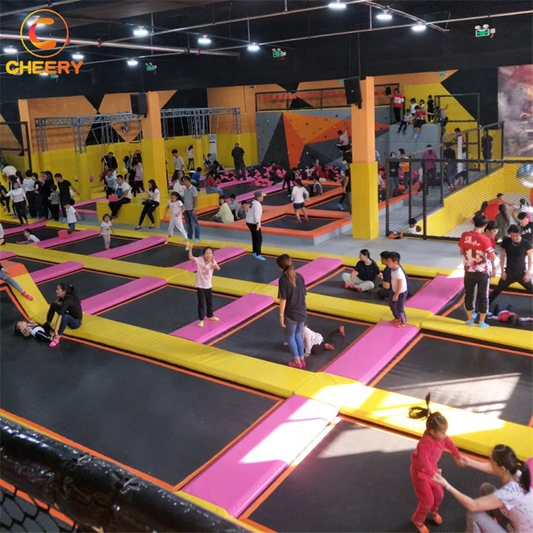Multi-functional Children Park Competition Fitness Bungee Jumping  Inflatable Large Trampoline for Sale