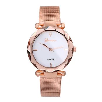 2022 New Women Watch Mesh Band Analog Quartz Wristwatch Minimalist Lady Business Luxury Silver Watches