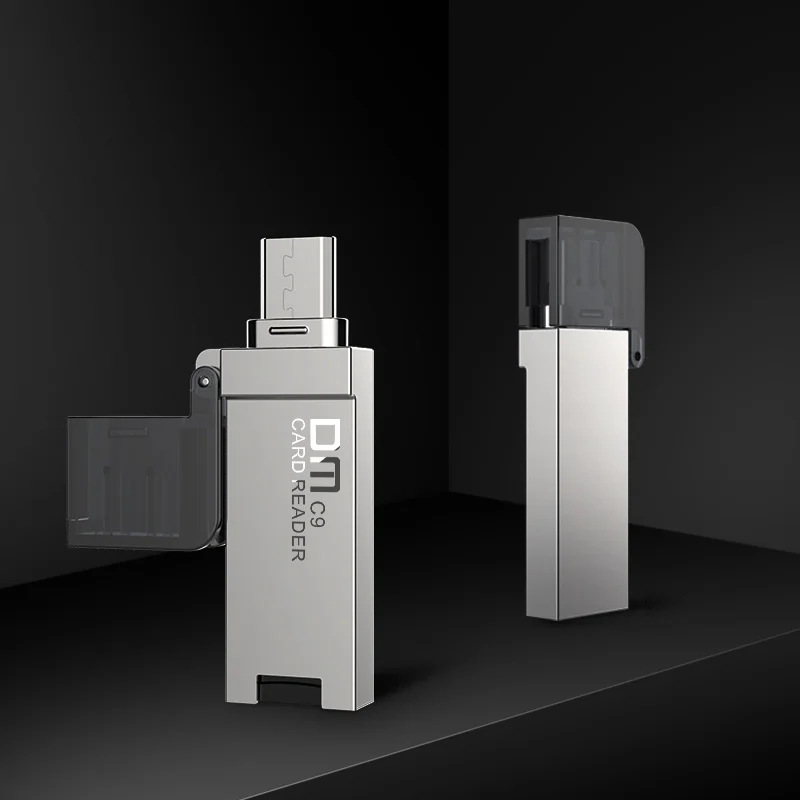 Кардридер с разъемом Micro otg металлический корпус CR009